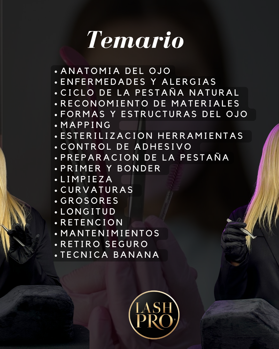 CURSO EXTENSIONES DE PESTAÑAS BASICO TECNICA CLASICA & EFECTO MASCARA (PRESENCIAL)